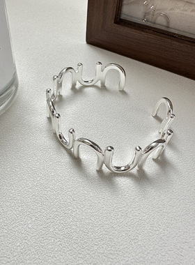 夏尼S925纯银韩版时尚UU手环