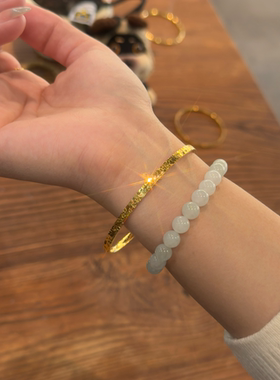 爆闪CNC工艺时尚高级气质碎碎冰3mm细款手镯J112