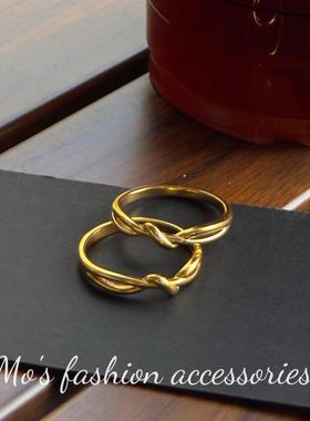 钛钢戒指扭结造型素圈