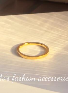 钛钢戒指轻奢高级感素圈