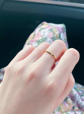 钛钢高保色小方戒指小红书同款