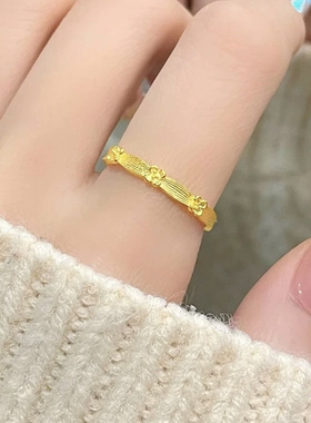 钛钢不掉色精致甜美戒指