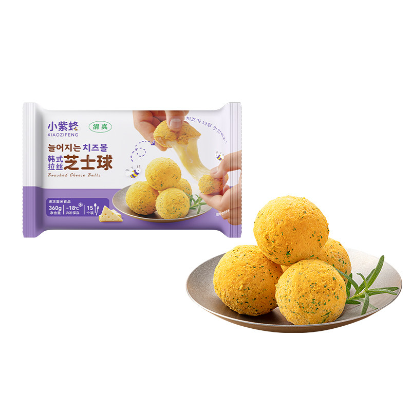 小紫蜂韩式拉丝芝士球爆浆网红芝士球油炸速食炸鸡店半成品商用料,淘宝优惠券,粉丝福利购,淘宝优惠卷