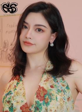 圆形耳环金属百搭女耳饰