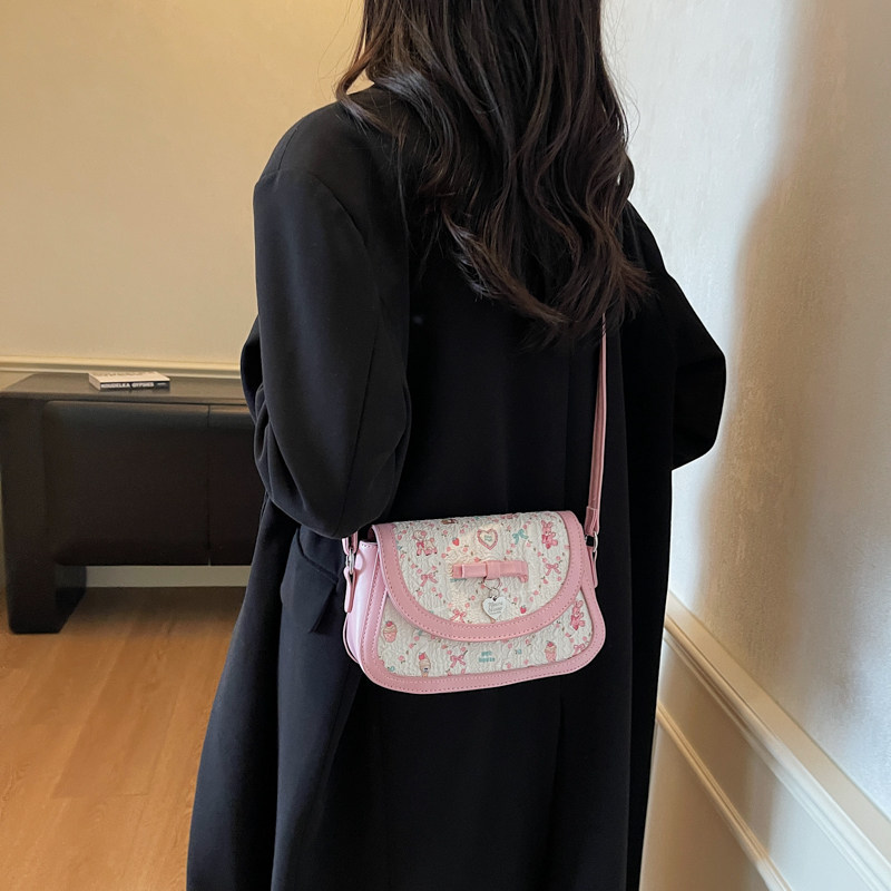 粉色蝴蝶结腋下包包女2025新款甜美小众时尚单肩包洋气质感斜挎包,淘宝优惠券,粉丝福利购,淘宝优惠卷
