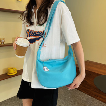 ກະເປົາເປ້ສາວເກົາຫຼີ ins soft girl bag simple solid color dumpling bag Japanese Harajuku vintage sense girl students crossbody bag