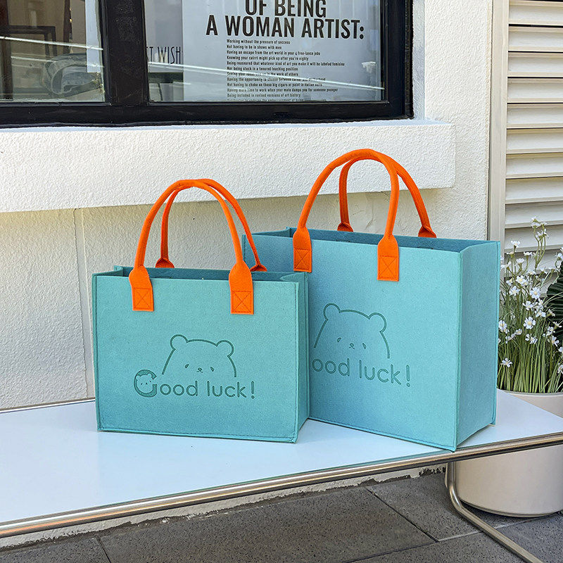 毛毡包手提袋定制logo伴手礼大容量托特包加厚购物广告宣传礼品包,淘宝优惠券,粉丝福利购,淘宝优惠卷