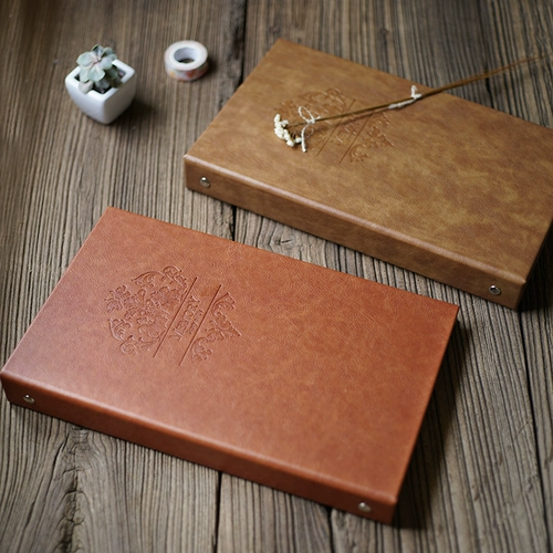 Наша история ретро -кожаная традиционная сумка -тип 5 -Inch альбом -плагин -IN Photo Almag Book Book Album