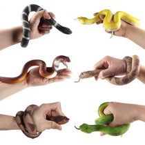 Jade King Rice Snake Emulation Snake Snake Silicone Material Wildlife Handmade Model Solid Whole Demagogic Toy Reptiles