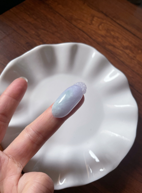 天然a货翡翠浅紫厚福瓜呱呱来财锁骨链吊坠茶壶包包车挂件绳配饰