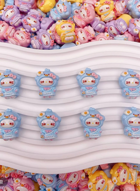 定制卡通小鸡仔kt微缩食玩diy奶油胶发夹发绳树脂配件装饰品材料