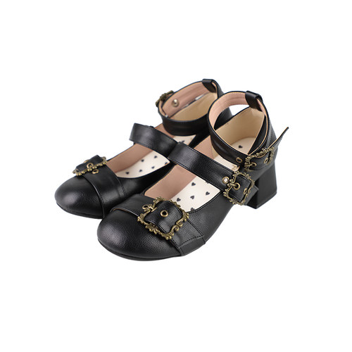 【定金】绵羊卷卷中低跟 绵羊泡芙Lolita复古百搭优雅画框单鞋 - 图3