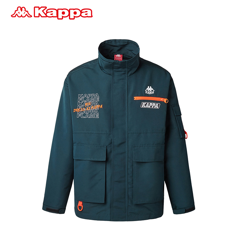 新款 卡帕男款防风衣春秋立领开衫长袖工装外套宽松上衣 Kappa 2019 新款 卡帕男款防风衣春秋立领开衫长袖工装外套宽松上衣 Kappa 2019