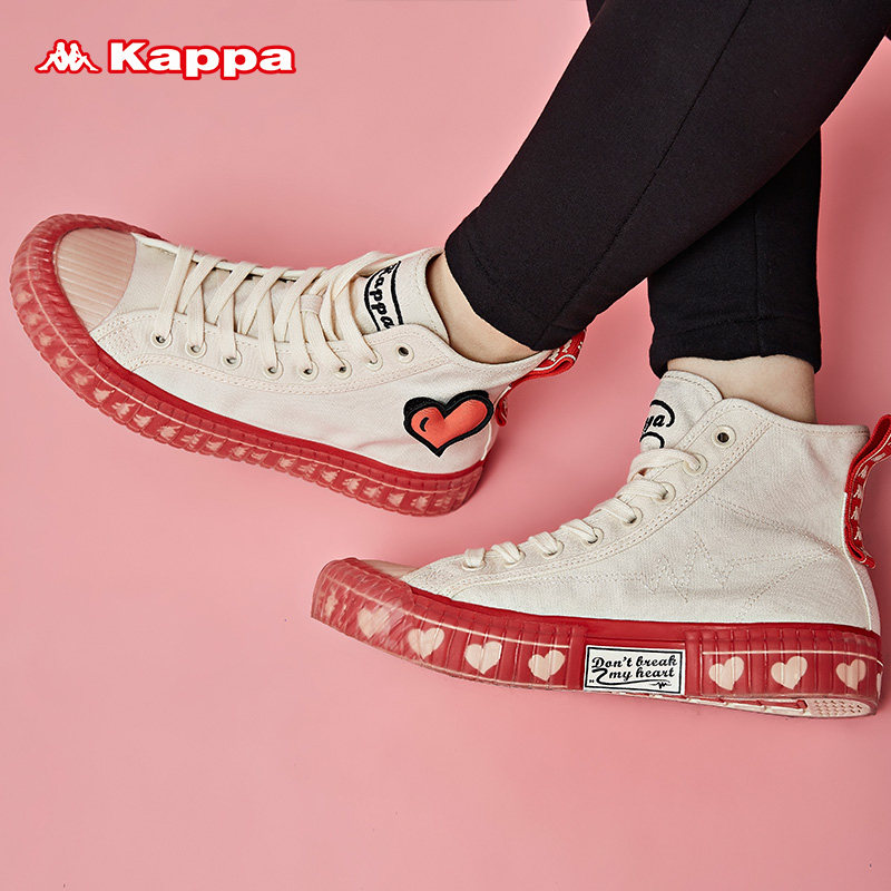 kappa情侣男女休闲魔术贴高帮板鞋 Kappa帆布鞋