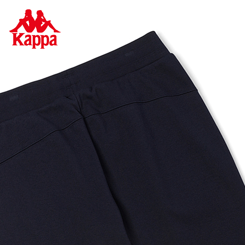 Kappa卡帕运动裤新款女黑色加绒长裤休闲锥形裤小脚卫裤K0C82AK07 - 图2