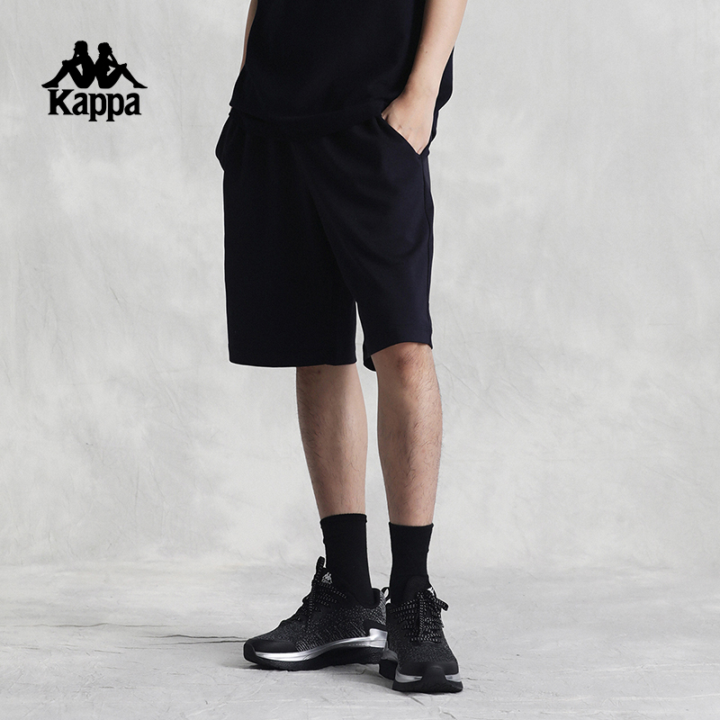 Kappa卡帕复古短裤2024新款男夏凉感运动裤黑色五分裤K0E32DY02 - 图1
