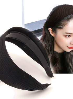 宽边发箍头饰发卡遮白发头箍女网红遮盖神器带齿防滑压发发捆