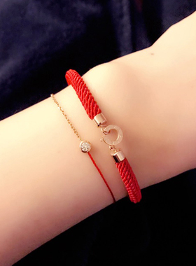 韩版玫瑰金钛钢情侣手环明星同款