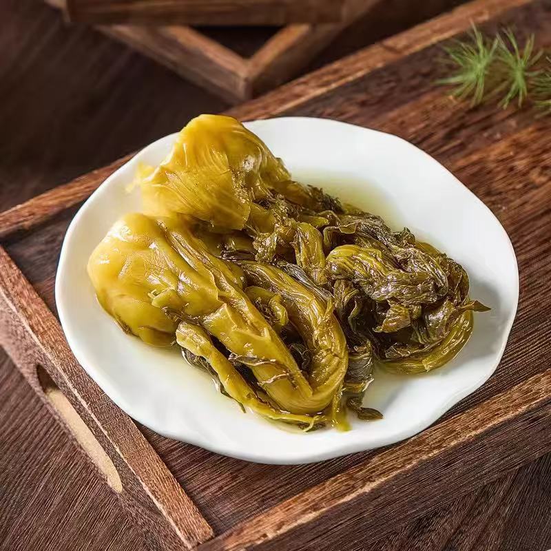 李家洋榨菜蕻宁波鄞州特产五乡整棵榨菜头榨菜芯酱菜早餐下饭咸菜 - 图2
