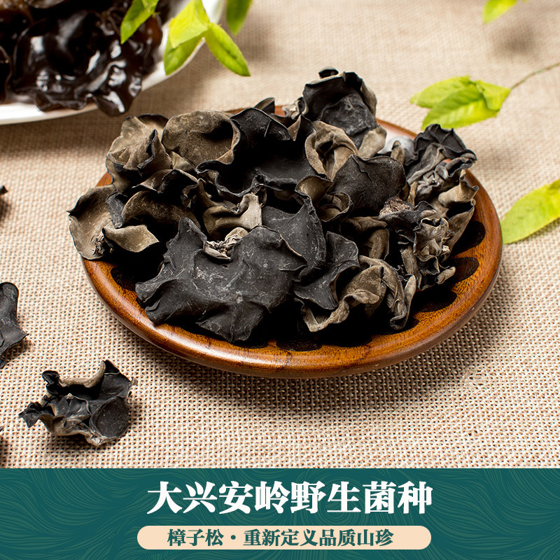 松东北有机特产小碗耳秋木耳樟子 樟子松黑木耳