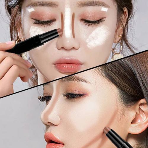 双头修容棒瘦脸修容笔高鼻梁高光棒卧蚕防水修颜不掉妆初学者 - 图1