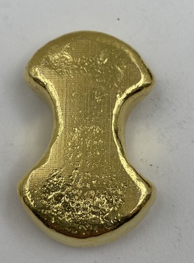 金元宝金条仿古精雕大唐贞观年造黄铜鎏金金锭 影视道具