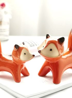 创意动物陶瓷兔子摆件工艺品