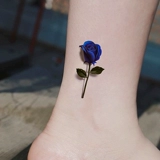 Трехмерные синие водостойкие тату наклейки с розой в составе, сексуальная наклейка подходит для мужчин и женщин, 3D, долговременный эффект