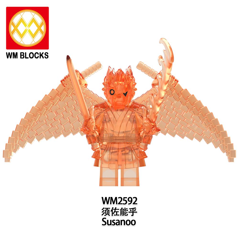 适用乐高积木人仔火影忍者动漫系列WM6167蓝色须佐能乎拼装玩具 - 图1