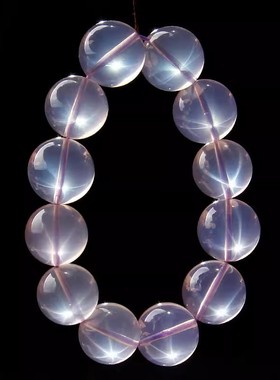 蜜桃粉莫粉手串莫桑比克