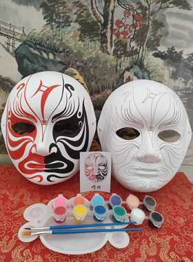 传统儿童粤剧脸谱脸谱diy