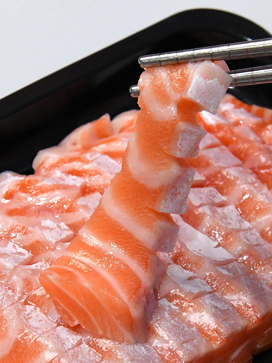 当天现切冰鲜三文鱼腩400g生鱼片 怡鲜来三文鱼