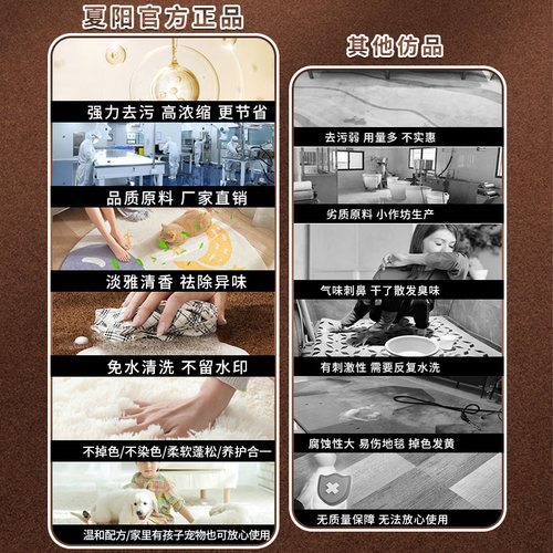 夏阳酒店专用地毯干洗剂去除油污垢免水洗清洁剂除味商用低泡易洁 - 图3