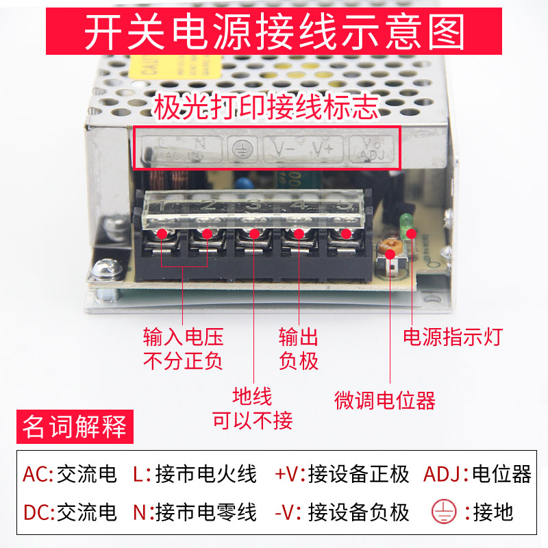 220转DC12V24V5V9V18V36V48V42V60V开关电源DC20A直流2360W集中供-图2