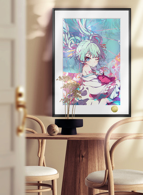 初音未来虚拟偶像初音cos八千代同人周边装饰画