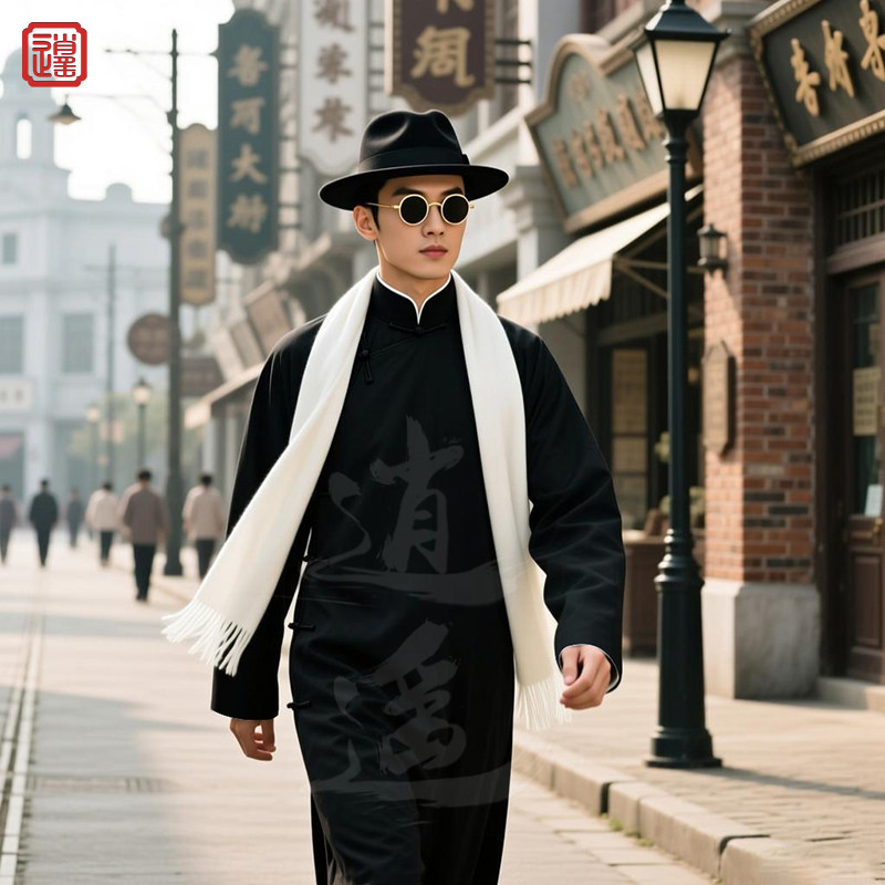 上海滩民国风大褂年会节日演出服套装话剧长衫影视毕业照相声服装,淘宝优惠券,粉丝福利购,淘宝优惠卷