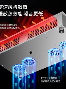 商用双头电磁炉不锈钢家用3500W大功率5kW台式嵌入式平凹面猛火灶