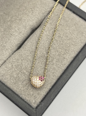 出口韩国通体14k真金AU585锁骨链孤品重量1.42克 42cm长度