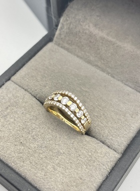 出口韩国14k真金AU585 尾戒戒指孤品重量3.85克 标准码6号 是尾戒