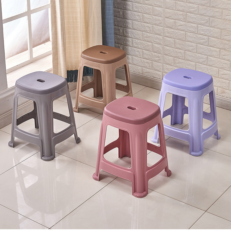 塑料凳子家用加厚成人餐桌高板凳现代客厅朔料方椅子经济型胶登子,淘宝优惠券,粉丝福利购,淘宝优惠卷