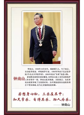 科学家画像钟南山袁隆平钱学森学校墙贴海报励志名人名言挂画