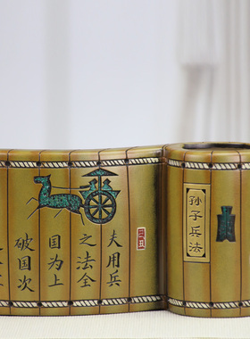 桌面笔筒摆件书房手绘中式礼物品