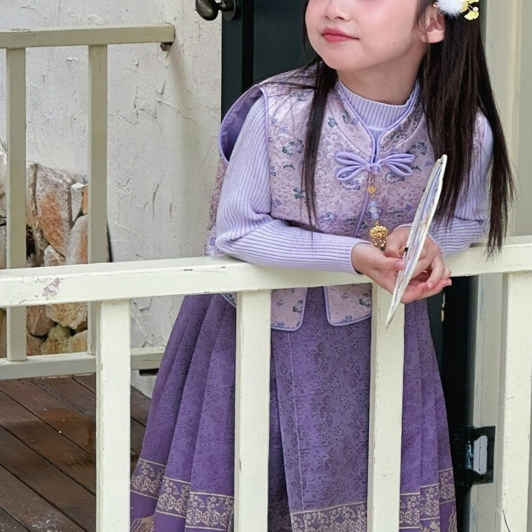 女童2025新中式拜年服女宝过年国风改良复古旗袍马面裙套装裙儿童,淘宝优惠券,粉丝福利购,淘宝优惠卷