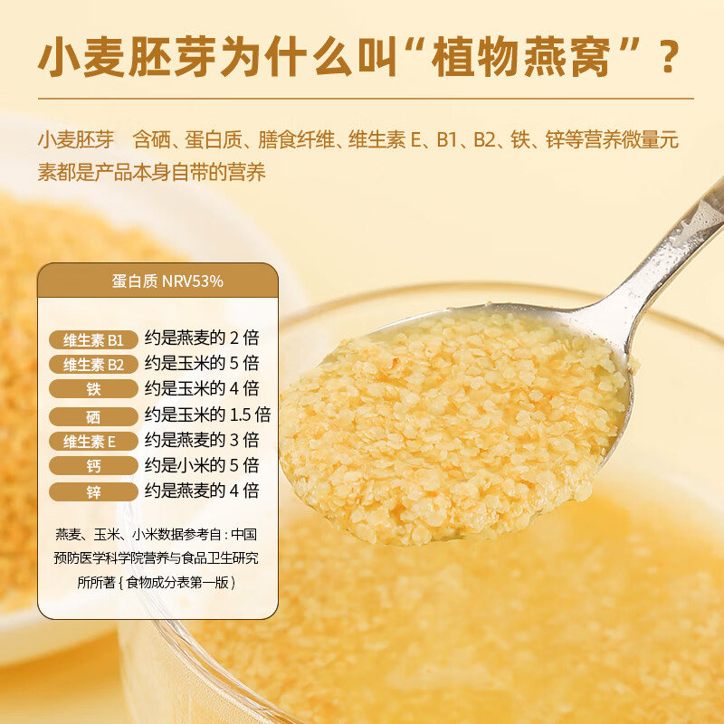 周氏小麦胚芽1000g罐装富硒即食原味未添加白砂糖燕麦片膳食纤维,淘宝优惠券,粉丝福利购,淘宝优惠卷