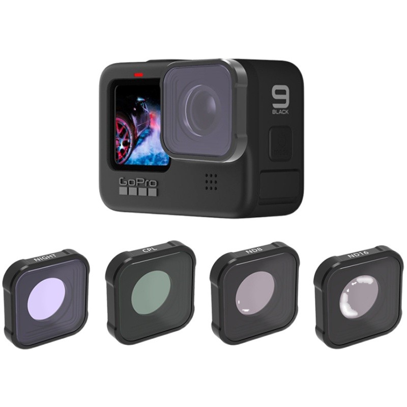 适用Gopro9滤镜Hero10运动相机ND减光偏正镜UV/CPL抗光害滤镜套装-图3