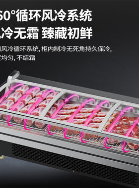 【现货速发】乐创卧式鲜肉展示柜