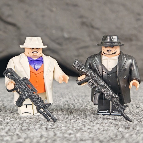 积木人仔特种兵雇佣兵西装暴徒特警土匪皮艇军事系列拼装适用乐高 - 图1
