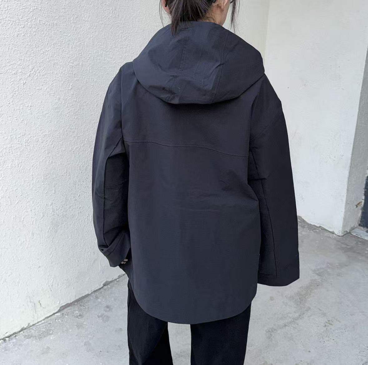 New Balance防风防水防尘舒适休闲落肩外套夹克黑色AMJ43313-BK - 图3