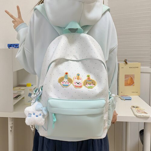 儿童书包初中女生小学生2025新款背包大学生女孩高中生抽绳双肩包 - 图2
