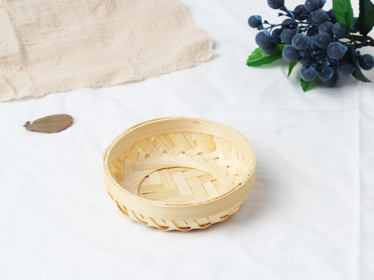 竹筛子竹篮竹簸箕箩筐乡村食品干货静物拍摄道具拍照美食摄影茶叶 王二丫摄影道具 淘优券